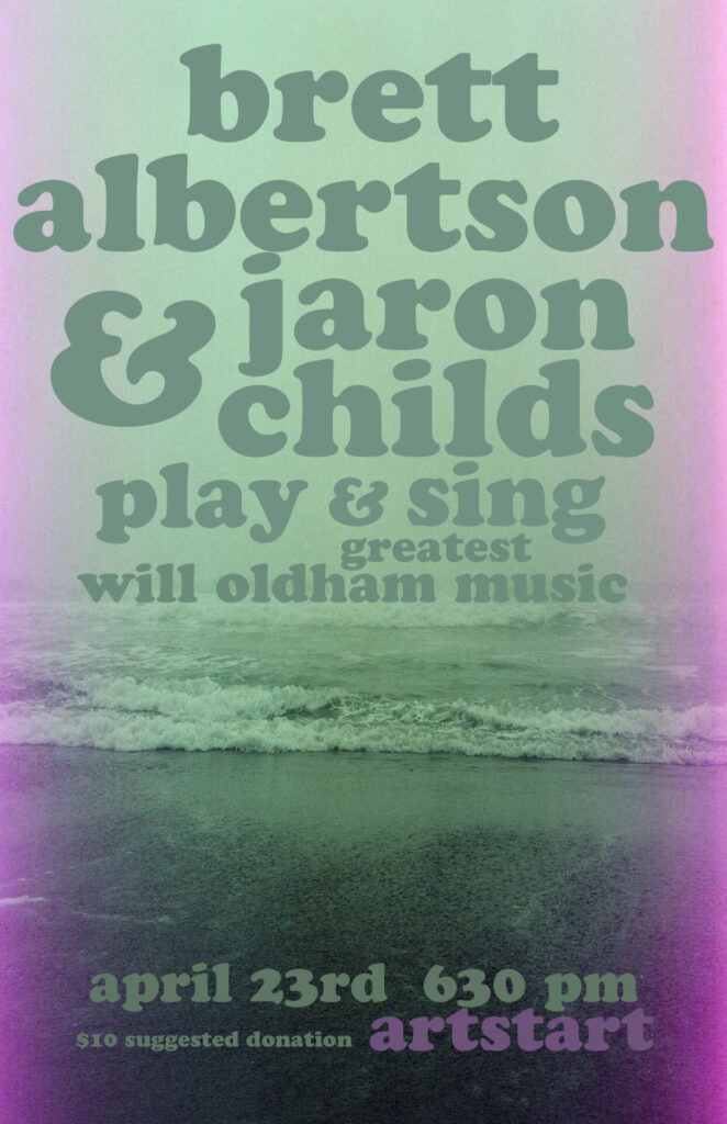 Brett Albertson Jaron Childs play and sing songs of Oldham